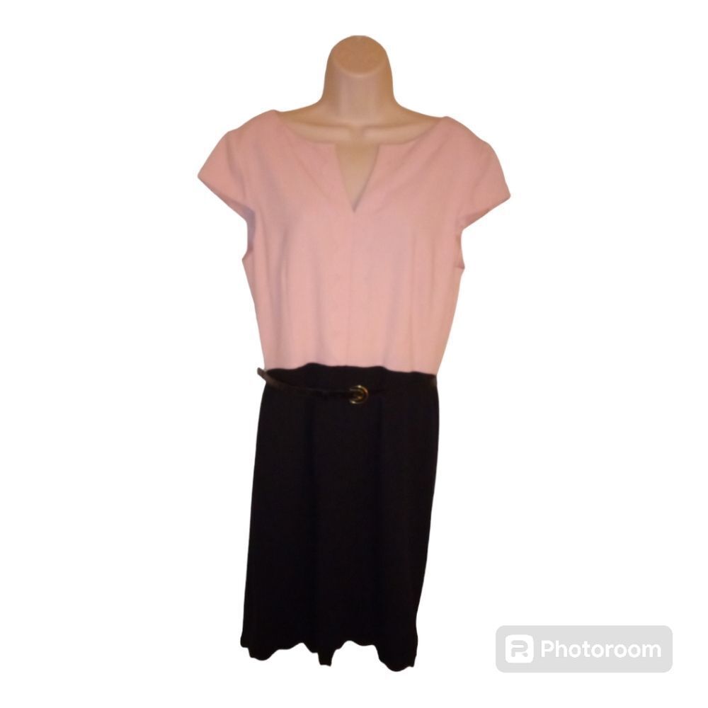 New Tahari Dress Belted Scalloped Size 10 NWT